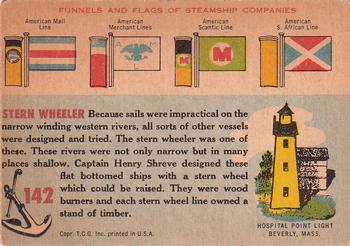 1955 Topps Rails & Sails #142 Charles H. West Back