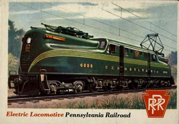 1955 Topps Rails & Sails #3 Electric Locomotive Front