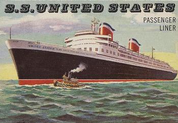 1955 Topps Rails & Sails #172 S.S. United States Front