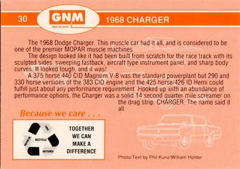 1992 GNM Sportscards Rapid Transit System #30 1968 Charger Back
