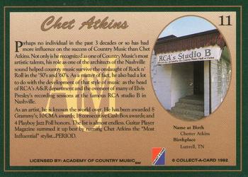 1992 Collect-A-Card Country Classics #11 Chet Atkins Back