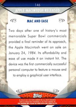 2011 Topps American Pie #146 Apple Macintosh released Back