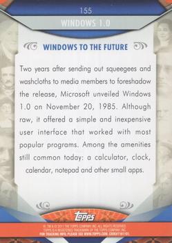 2011 Topps American Pie - Foil #155 Windows 1.0 Back