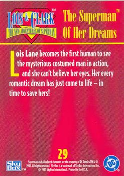 1995 SkyBox Lois & Clark #29 The Superman of Her Dreams Back