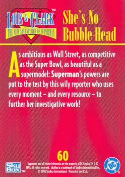 1995 SkyBox Lois & Clark #60 She's No Bubble-Head Back
