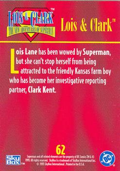 1995 SkyBox Lois & Clark #62 Lois & Clark Back