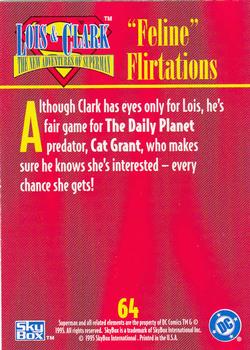 1995 SkyBox Lois & Clark #64 Feline Flirtations Back