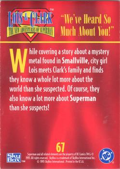 1995 SkyBox Lois & Clark #67 We've Heard So Much About You! Back