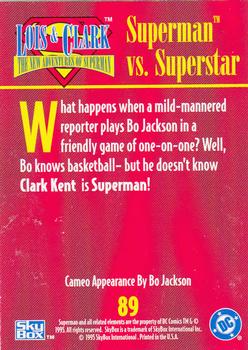1995 SkyBox Lois & Clark #89 Superman vs. Superstar Back