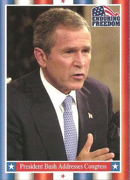 2001 Topps Enduring Freedom #39 President Bush Addresses Congress Front
