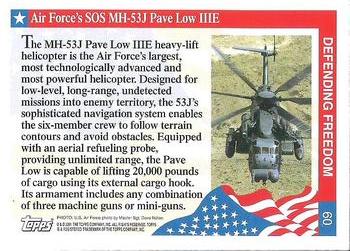 2001 Topps Enduring Freedom #60 Air Force's SOS MH-53J Pave Low IIIE Back