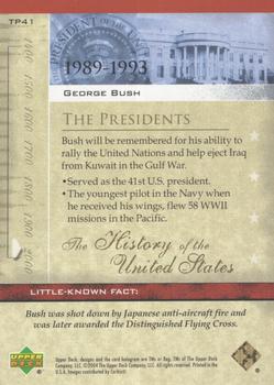 2004 Upper Deck History of the United States #TP41 George Bush Back
