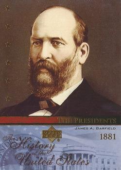 2004 Upper Deck History of the United States #TP20 James A. Garfield Front