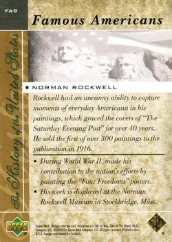 2004 Upper Deck History of the United States - Famous Americans #FA9 Norman Rockwell Back
