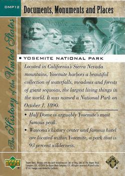 2004 Upper Deck History of the United States - Documents, Monuments and Places  #DMP12 Yosemite National Park Back