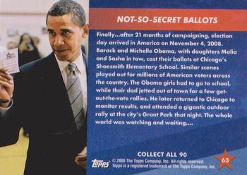 2009 Topps President Obama #63 Not-So-Secret Ballots Back