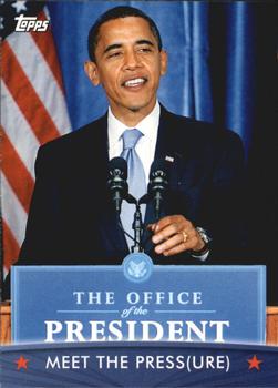 2009 Topps President Obama #76 Meet the Press(ure) Front