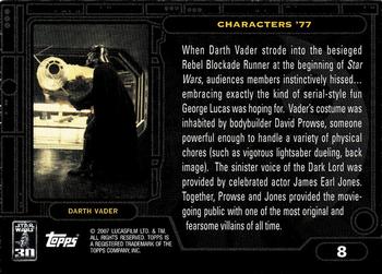 2007 Topps Star Wars 30th Anniversary #8 Darth Vader Back