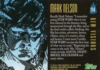 1993 Topps Star Wars Galaxy #114 Mark Nelson Back