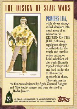 1993 Topps Star Wars Galaxy #29 Princess Leia Back