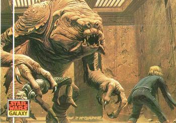 1993 Topps Star Wars Galaxy #44 Luke Skywalker's Confrontation Front