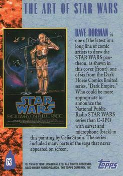 1993 Topps Star Wars Galaxy #63 Dave Dorman Back