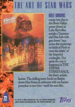 1993 Topps Star Wars Galaxy #72 Male Bonding Back