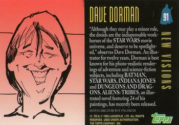 1993 Topps Star Wars Galaxy #91 Dave Dorman Back