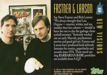 1993 Topps Star Wars Galaxy #93 Fastner & Larson Back