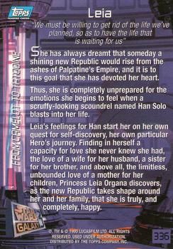1995 Topps Star Wars Galaxy Series 3 #336 Leia Back