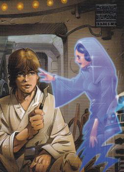 2009 Topps Star Wars Galaxy Series 4 #38 Garage: Luke and Leia Front