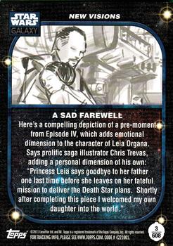 2011 Topps Star Wars Galaxy Series 6 #608 A Sad Farewell Back