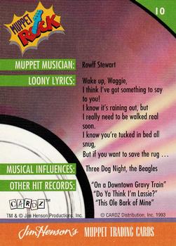 1993 Cardz Muppets #10 Rowlf Stewart Back