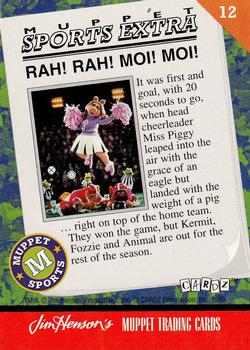1993 Cardz Muppets #12 Rah! Rah! Moi! Moi! Back