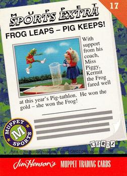 1993 Cardz Muppets #17 Frog Leaps - Pig Keeps! Back