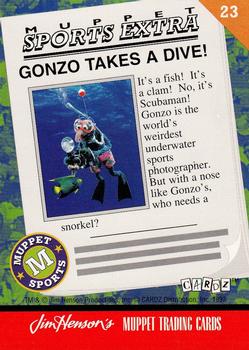 1993 Cardz Muppets #23 Gonzo Takes a Dive! Back
