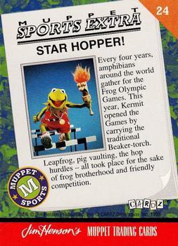 1993 Cardz Muppets #24 Star Hopper! Back