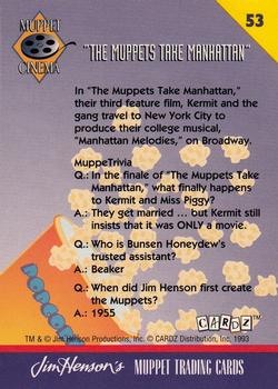 1993 Cardz Muppets #53 The Muppets Take Manhattan Back
