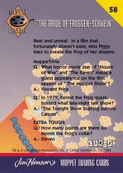 1993 Cardz Muppets #58 The Bride of Froggen-Schwein Back