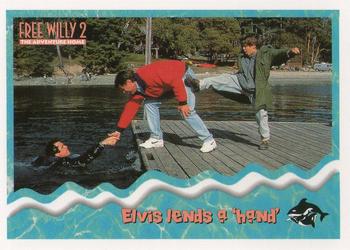 1995 SkyBox Free Willy 2: The Adventure Home #54 Elvis lends a 'hand' Front