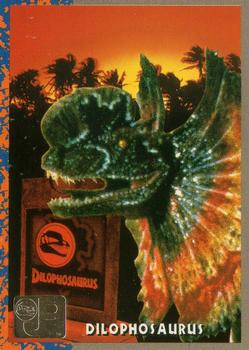 1993 Topps Jurassic Park Gold #4 Dilophosaurus Front