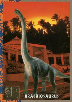 1993 Topps Jurassic Park Gold #8 Brachiosaurus Front