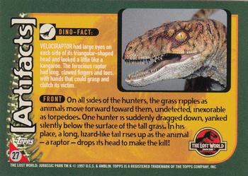 1997 Topps The Lost World: Jurassic Park #27 Hungry for Human Flesh! Back