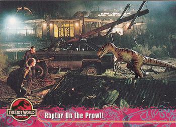 1997 Topps The Lost World: Jurassic Park #31 Raptor On the Prowl! Front
