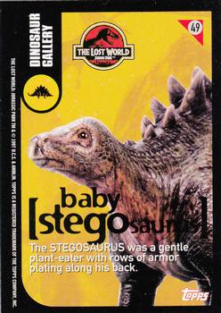 1997 Topps The Lost World: Jurassic Park #49 Baby Stegosaurus Back