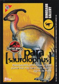 1997 Topps The Lost World: Jurassic Park #50 Parasaurolophus Back