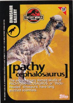 1997 Topps The Lost World: Jurassic Park #59 Pachycephalosaurus Back