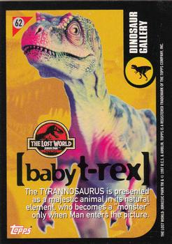1997 Topps The Lost World: Jurassic Park #62 Baby T-Rex - DNA Back
