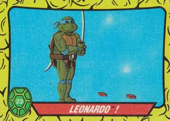 1989 Topps Teenage Mutant Ninja Turtles #23 Leonardo! Front