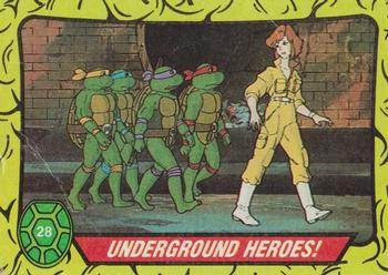 1989 Topps Teenage Mutant Ninja Turtles #28 Underground Heroes! Front